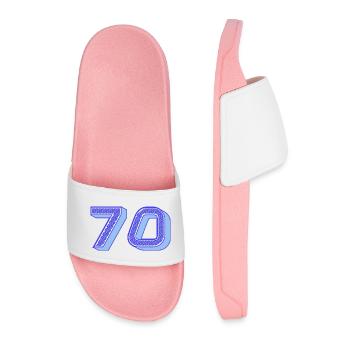 70. 70 ANS. 70e ANNIVERSAIRE. ANNIVERSAIRE 70 ANS. - Claquettes Homme - rose clair - Devant