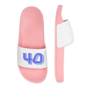 40. 40 YEARS. 40th ANNIVERSARY. 40 YEARS ANNIVERSARY. - Men’s Pool Sliders - light pink - Front