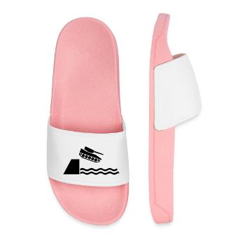 peace - Men’s Pool Sliders - light pink - Front