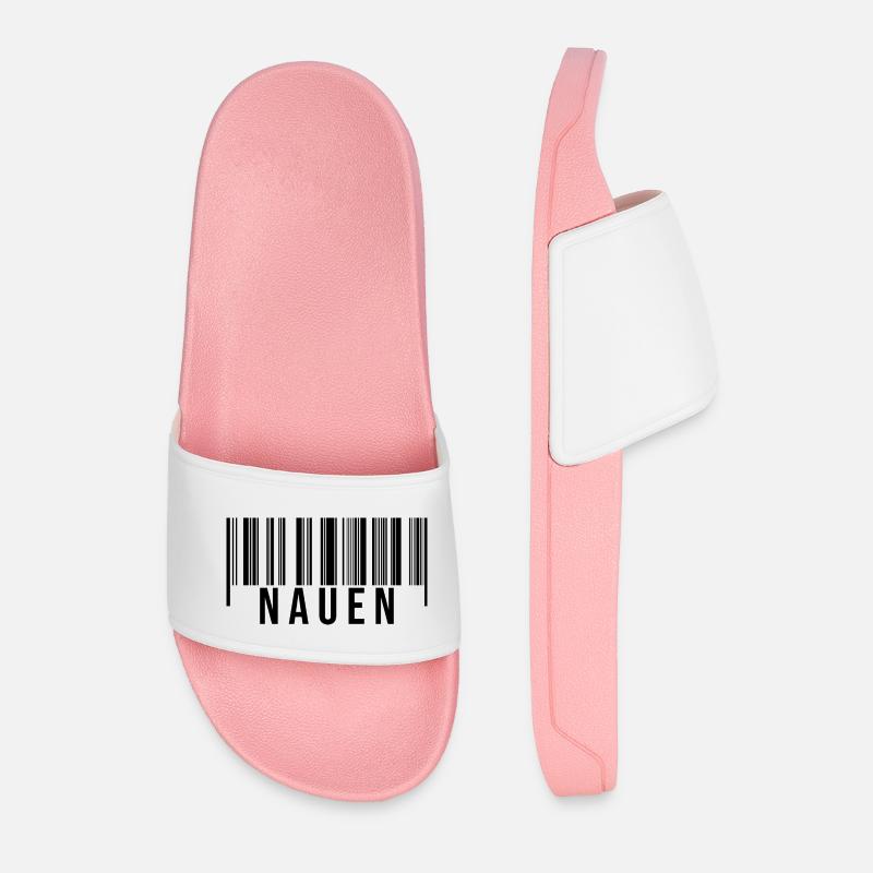 Nauen Strichcode - Männer Badelatschen - Hellrosa