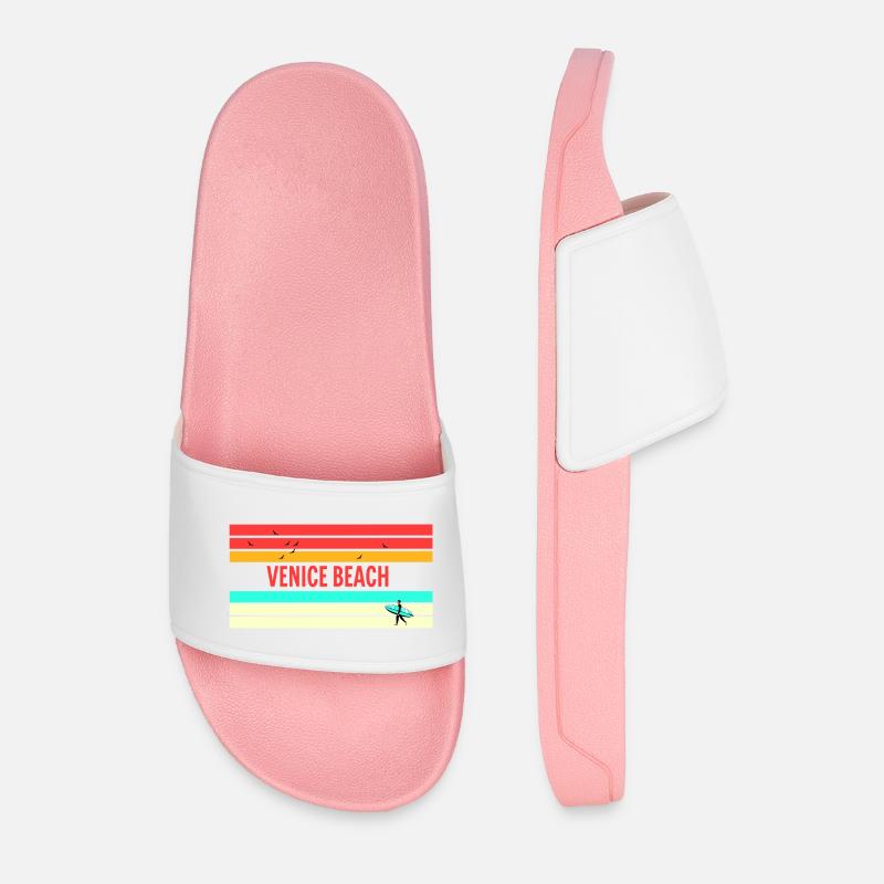 Venice Beach: Perfektes Geschenk & Souvenir! - Männer Badelatschen - Hellrosa
