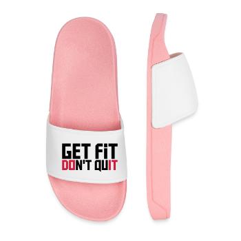 do it get fit dont quit logo design cool trainiere - Männer Badelatschen - Hellrosa - Vorne