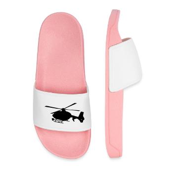 EC135 AH135 Helicopter Helicopter - Men’s Pool Sliders - light pink - Front