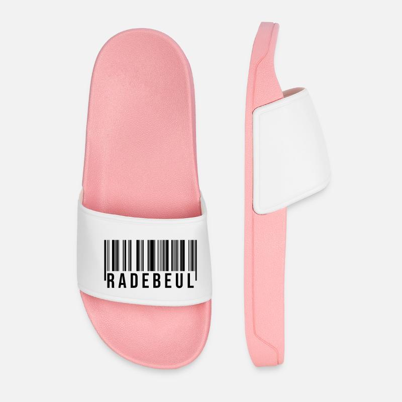 Radebeul Strichcode - Männer Badelatschen - Hellrosa