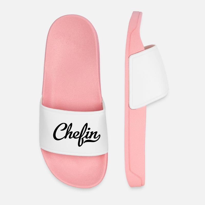 Chefin - Männer Badelatschen - Hellrosa
