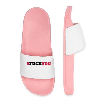 hashtag symbole de modèle de texte que vous cassez - Claquettes Homme - rose clair - Devant