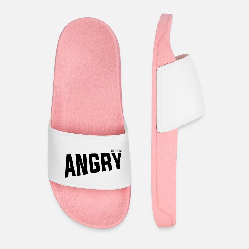 Hey I'm Angry - Männer Badelatschen - Hellrosa