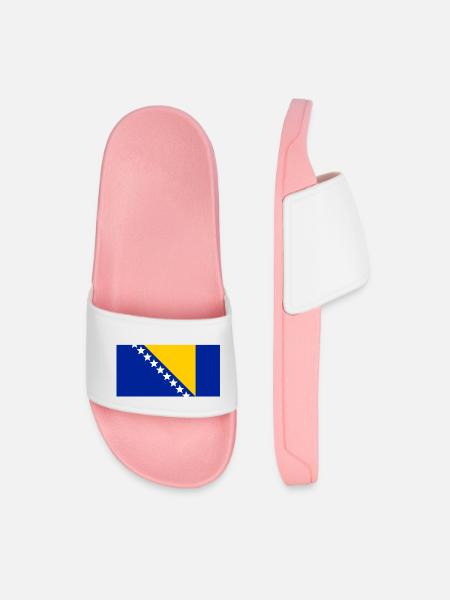 Bosnia flag - Men’s Pool Sliders - light pink