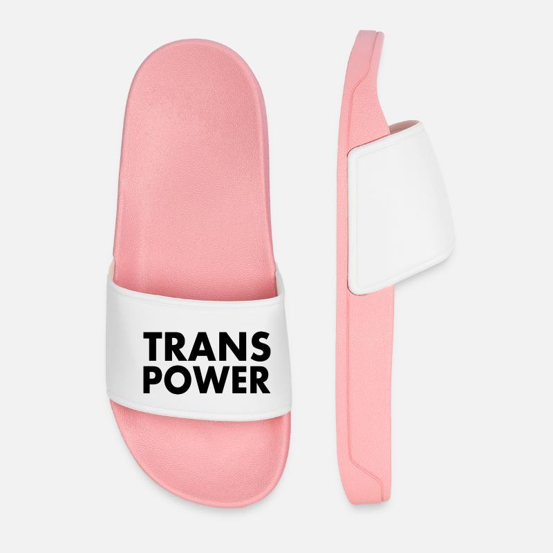 Trans power - Männer Badelatschen - Hellrosa