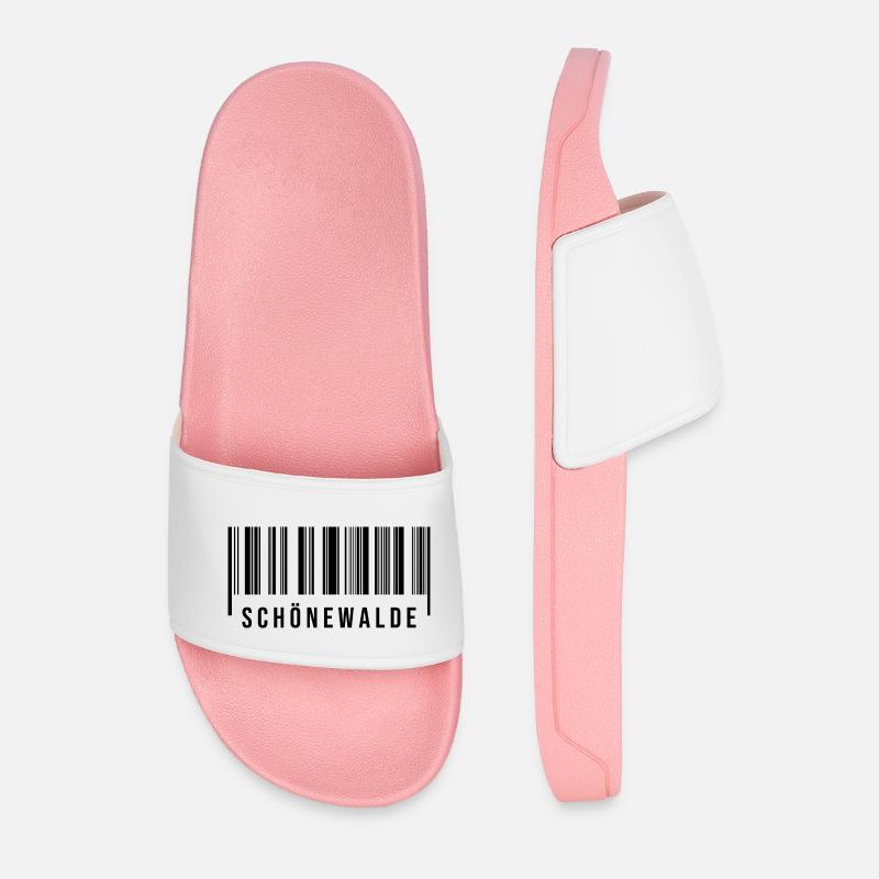 Schönewalde Strichcode - Männer Badelatschen - Hellrosa