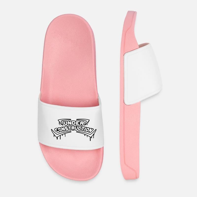 Under Construction - Men’s Pool Sliders - light pink