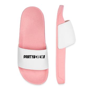 logo party crew friends team crew club design danc - Men’s Pool Sliders - light pink - Front