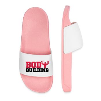 text training poses outline hand arm muscles stron - Men’s Pool Sliders - light pink - Front