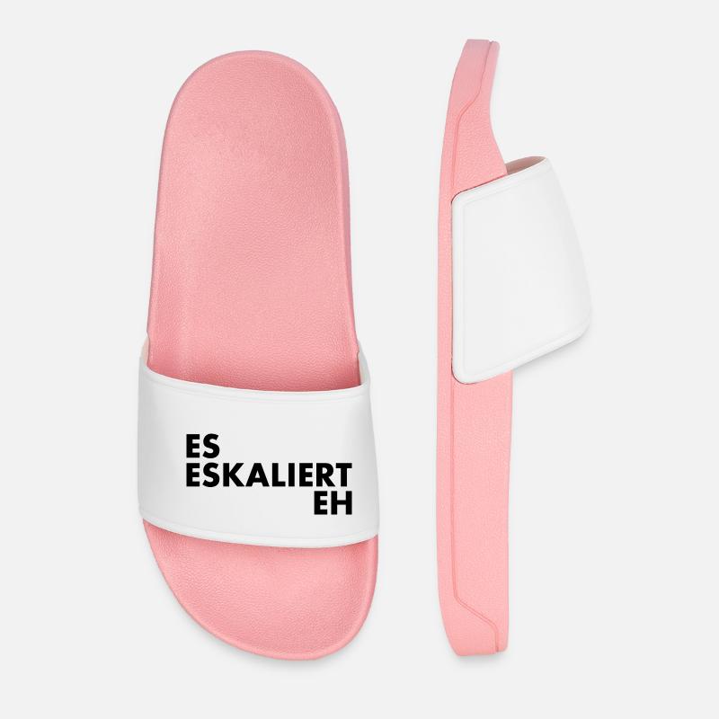 Es eskaliert eh - Männer Badelatschen - Hellrosa