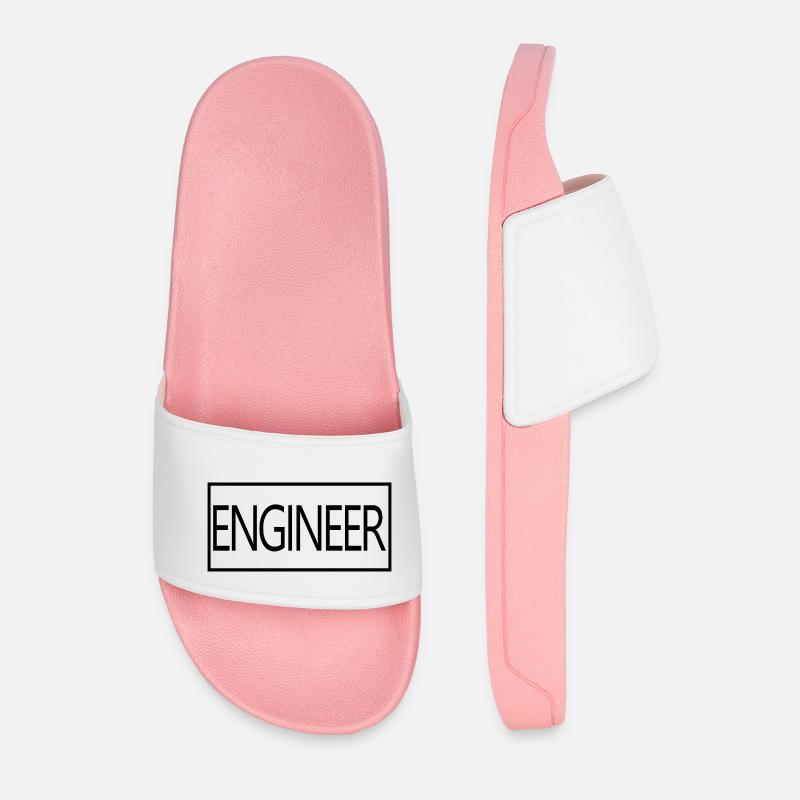 Engineer Proud Graduated Engineering Student - Men’s Pool Sliders - light pink