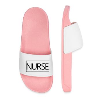 Cadeau d'étudiant diplômé en soins infirmiers fier d'infirmière - Claquettes Homme - rose clair - Devant