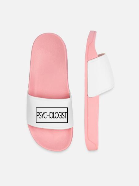 Psychologist Proud Graduation Psychology Student - Men’s Pool Sliders - light pink