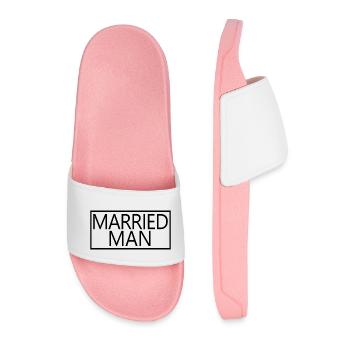 Homme marié Couple Matching Mariage Lune de miel - Claquettes Homme - rose clair - Devant