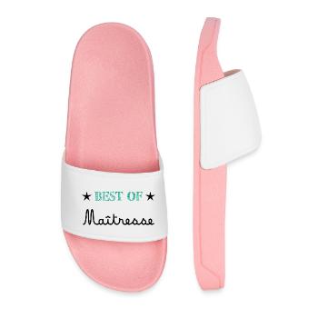 MERCI. MERCI MAÎTRESSE. CADEAU MAÎTRESSE. VACANCES - Claquettes Homme - rose clair - Devant