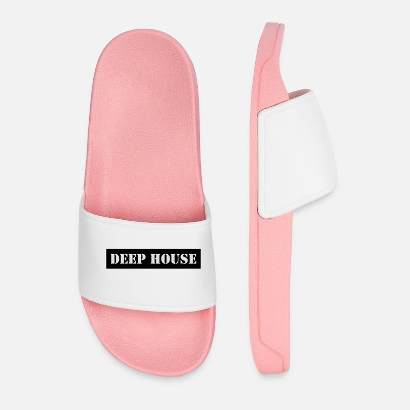 deep house - Men’s Pool Sliders - light pink