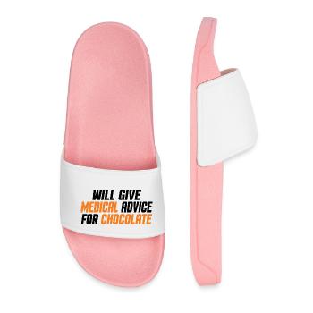 Drôle de fournisseur de santé Médecin Infirmière Amateur de chocolat - Claquettes Homme - rose clair - Devant