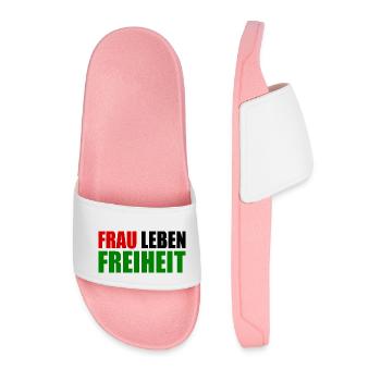 Frau leben freiheit - Männer Badelatschen - Hellrosa - Vorne