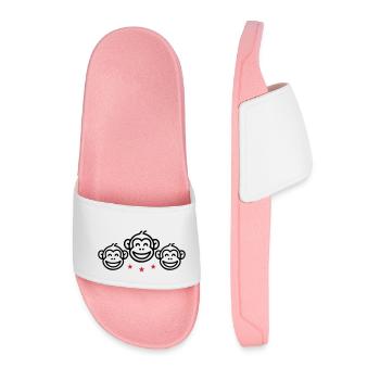 Groupe de singes - Claquettes Homme - rose clair - Devant