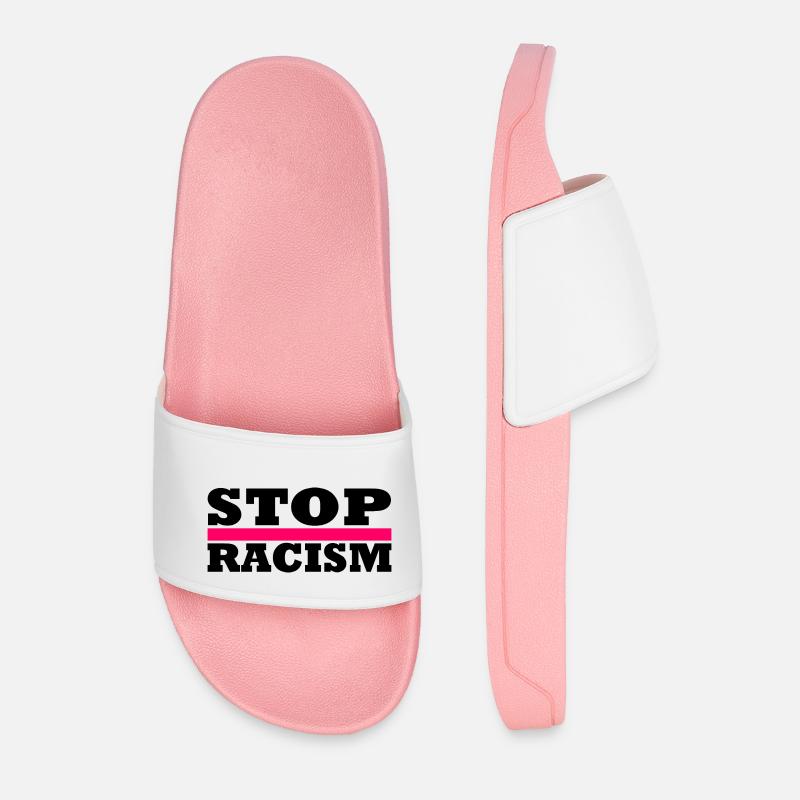 Stop Racism - Männer Badelatschen - Hellrosa