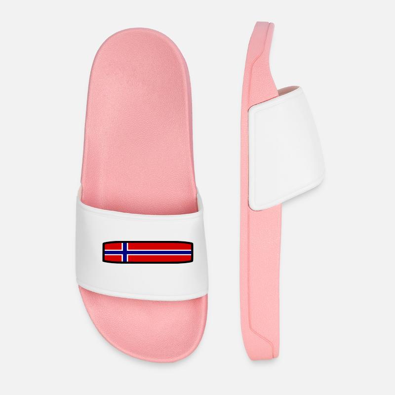 Norwegen Flagge - Männer Badelatschen - Hellrosa
