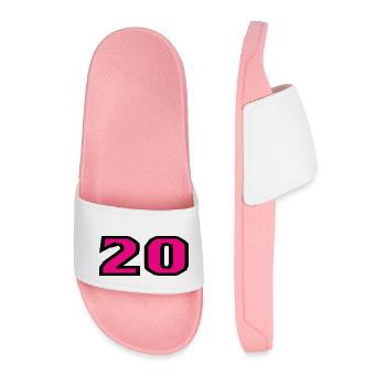 20. 20 YEARS. 20th ANNIVERSARY. 20TH ANNIVERSARY. - Men’s Pool Sliders - light pink - Front