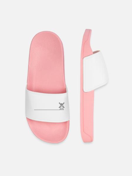 Windmill Mill Icon - Men’s Pool Sliders - light pink
