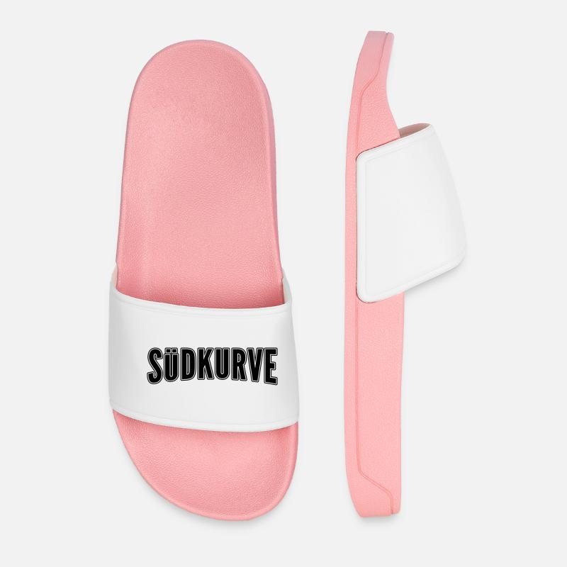south curve - Men’s Pool Sliders - light pink