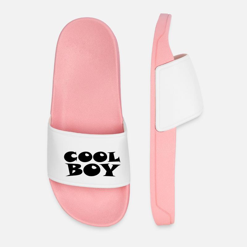 Cool Boy - Coole Junge - Männer Badelatschen - Hellrosa