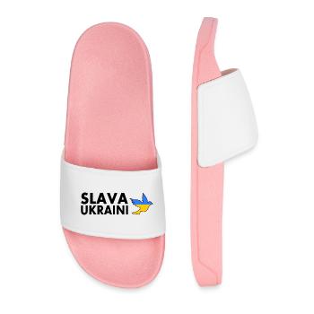 Slava ukraini - Men’s Pool Sliders - light pink - Front
