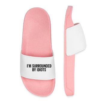 I’m Surrounded by Idiots - Men’s Pool Sliders - light pink - Front