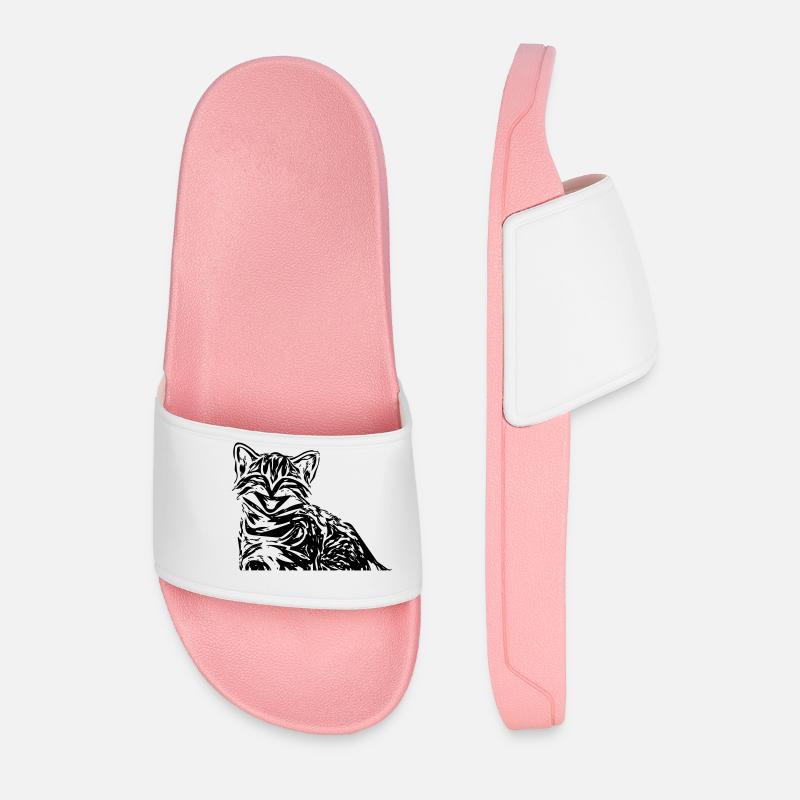 Katze - Männer Badelatschen - Hellrosa