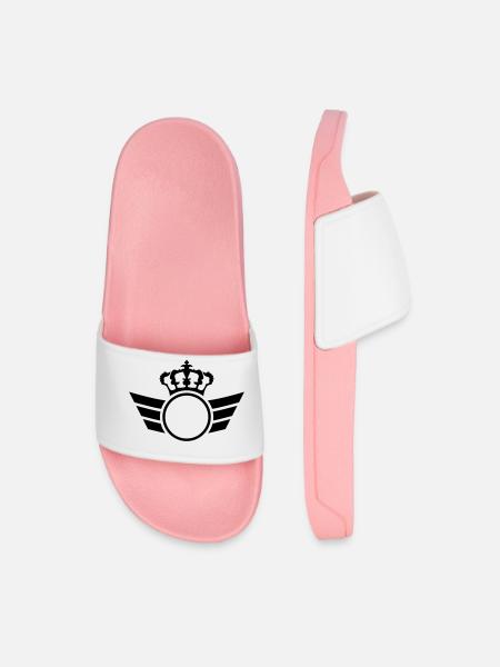 Crown Logo - Men’s Pool Sliders - light pink