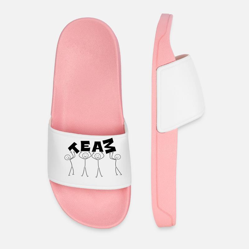 Team - Männer Badelatschen - Hellrosa