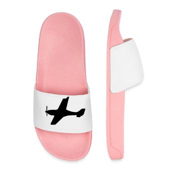 Motorized aircraft motorized aviator pilot aviator - Men’s Pool Sliders - light pink - Front