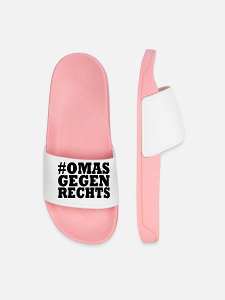 Omas gegen rechts - Männer Badelatschen - Hellrosa