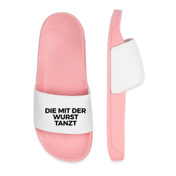 Die mit der Wurst tanzt - Männer Badelatschen - Hellrosa - Vorne