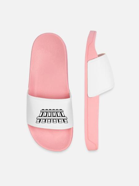 Track rails route - Men’s Pool Sliders - light pink
