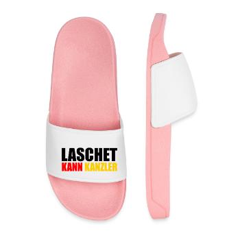Laschet kann kanzler - Männer Badelatschen - Hellrosa - Vorne