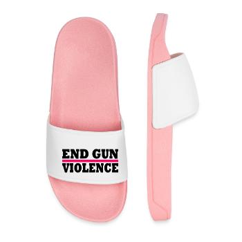 End gun violence - Men’s Pool Sliders - light pink - Front