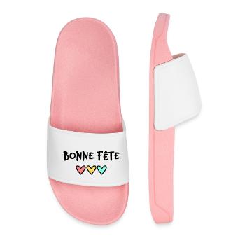 BONNE FÊTE PAPA. PAPA. FÊTE DES PÈRES. BONNE FÊTE - Claquettes Homme - rose clair - Devant