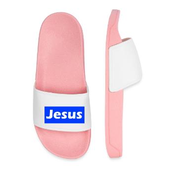 Jesus - Männer Badelatschen - Hellrosa - Vorne