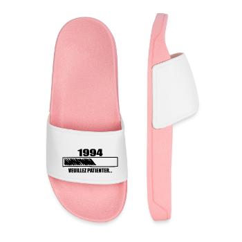 1994 Cadeau Anniversaire 1994 - Veuillez Patienter - Claquettes Homme - rose clair - Devant