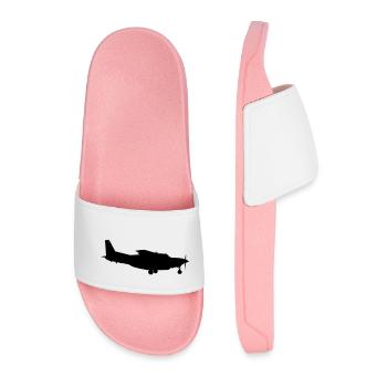 Flugzeug - Männer Badelatschen - Hellrosa - Vorne
