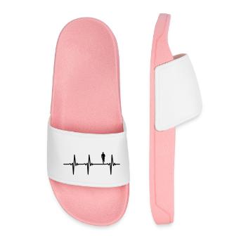 Marathon heartbeat runner - Men’s Pool Sliders - light pink - Front