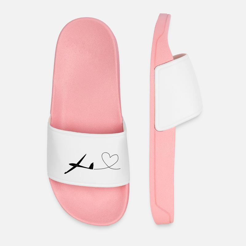 Glider gliding glider glider pilot - Men’s Pool Sliders - light pink